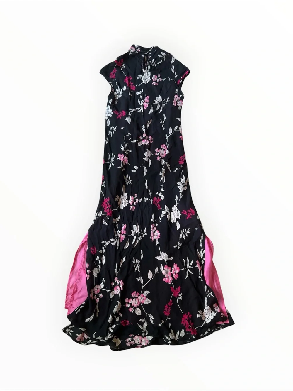 Donna Ricco 100% Silk Floral Cheongsam Dress